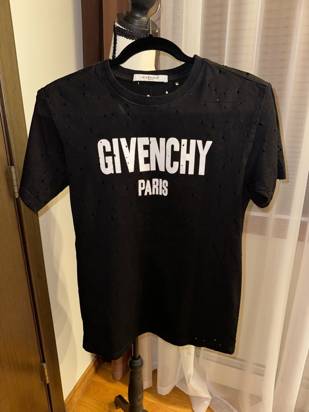 Givenchy Paris Black Logo Tee women’s sz S